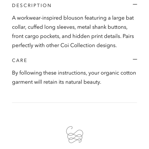 Metiseko Sesame Cashew Blouson 100% Organic cotton jacket. Cargo pockets. Crop - Picture 16 of 16